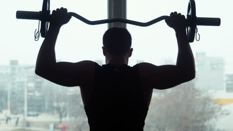 man weightlifting silhouette