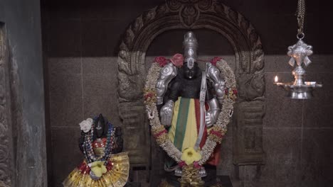 mahe seychelles inside the hindu statue temple in victoria, the only hindu temple in seychelles, built in 1999