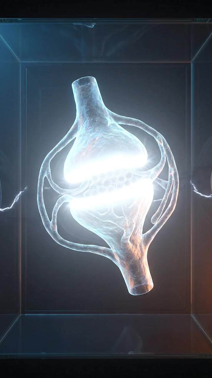 Human bone joint structure 3D orthopedic hologram render