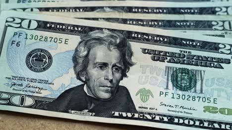 bunch of 20 dollar bills usds andrew jackson 4k