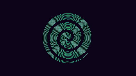 dynamic blue spiral with moving lines on a black background