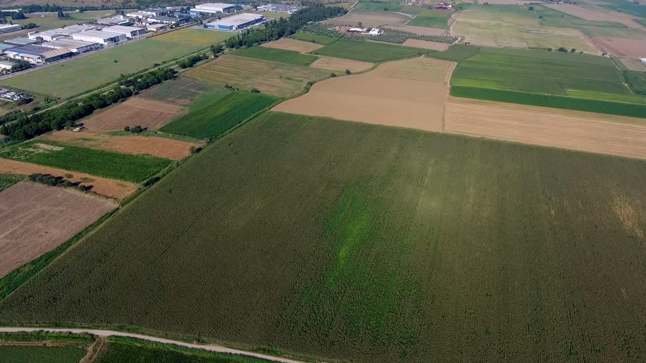 Expansive Aerial View of Vast Farmland