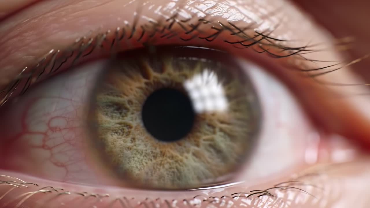 Exploring the Intricacies of the Human Eye: A Close-Up of Beautiful Patterns and Vibrant Colors Revealed in Stunning Detail Through Macro Photography