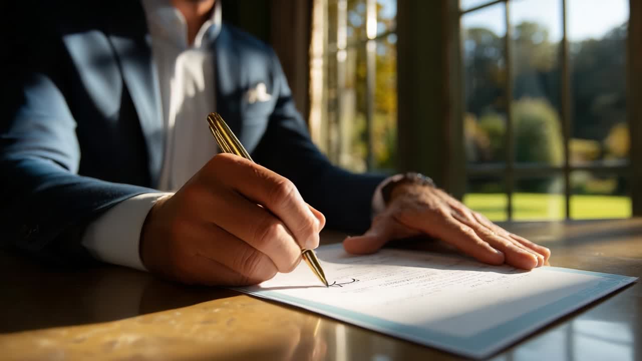 Signing an Agreement