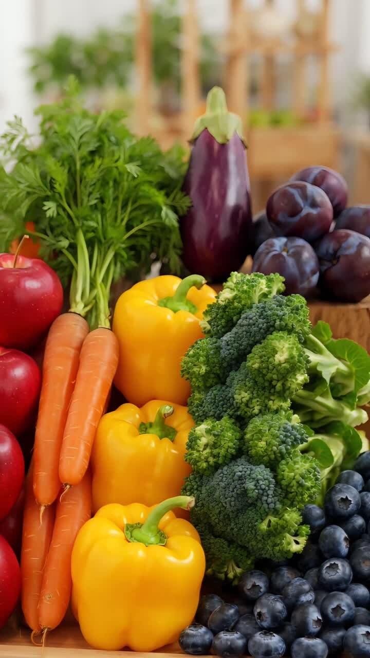 Fresh Organic Fruits and Vegetables 4K