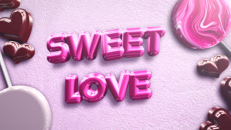 sweet love text and motion romantic heart on valentines day 4