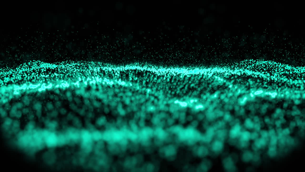 animación digital de onda digital verde contra un fondo negro