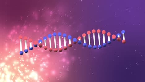 Animation-of-dna-strand-spinning-over-particles-in-universe