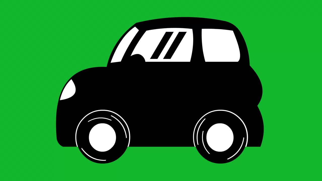 바가 움직이는 자동차의 아이콘의 루프 애니메이션