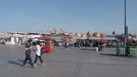 people walking in istanbul, turkey