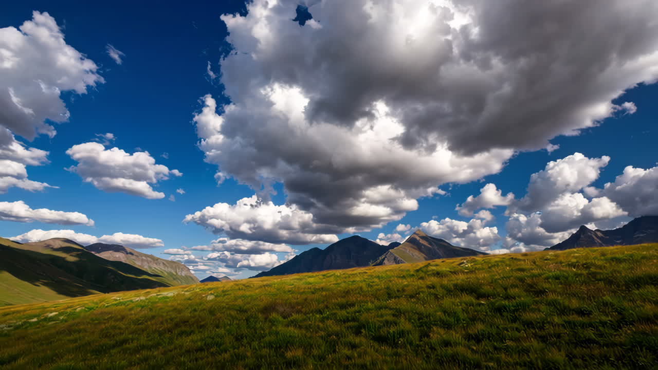 paisaje de montaña bajo un cielo nublado