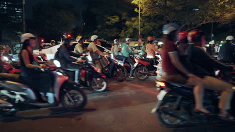 night traffic in a southeast asian city
