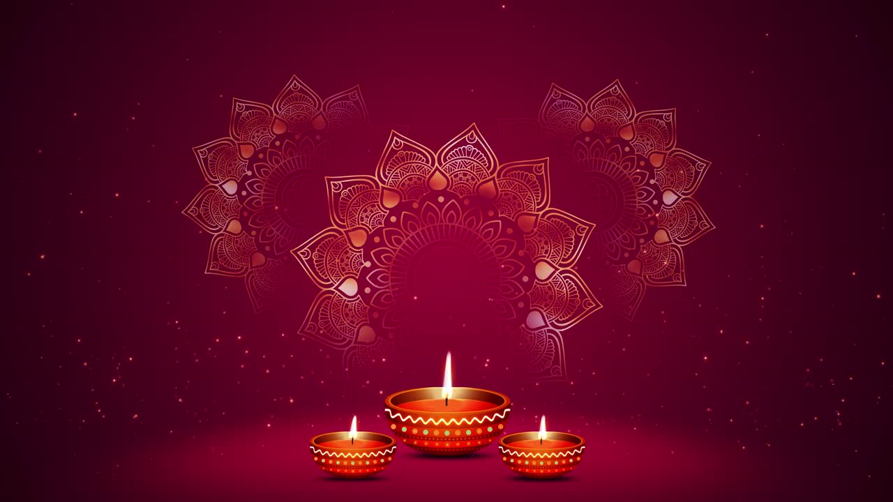 Indický svátek světel šťastné Diwali, šťastná rodinná oslava, pozadí s ohňostrojem Diwali