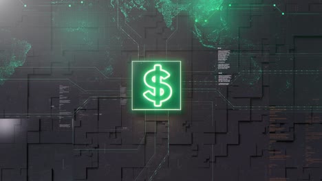 digital finance dollar background