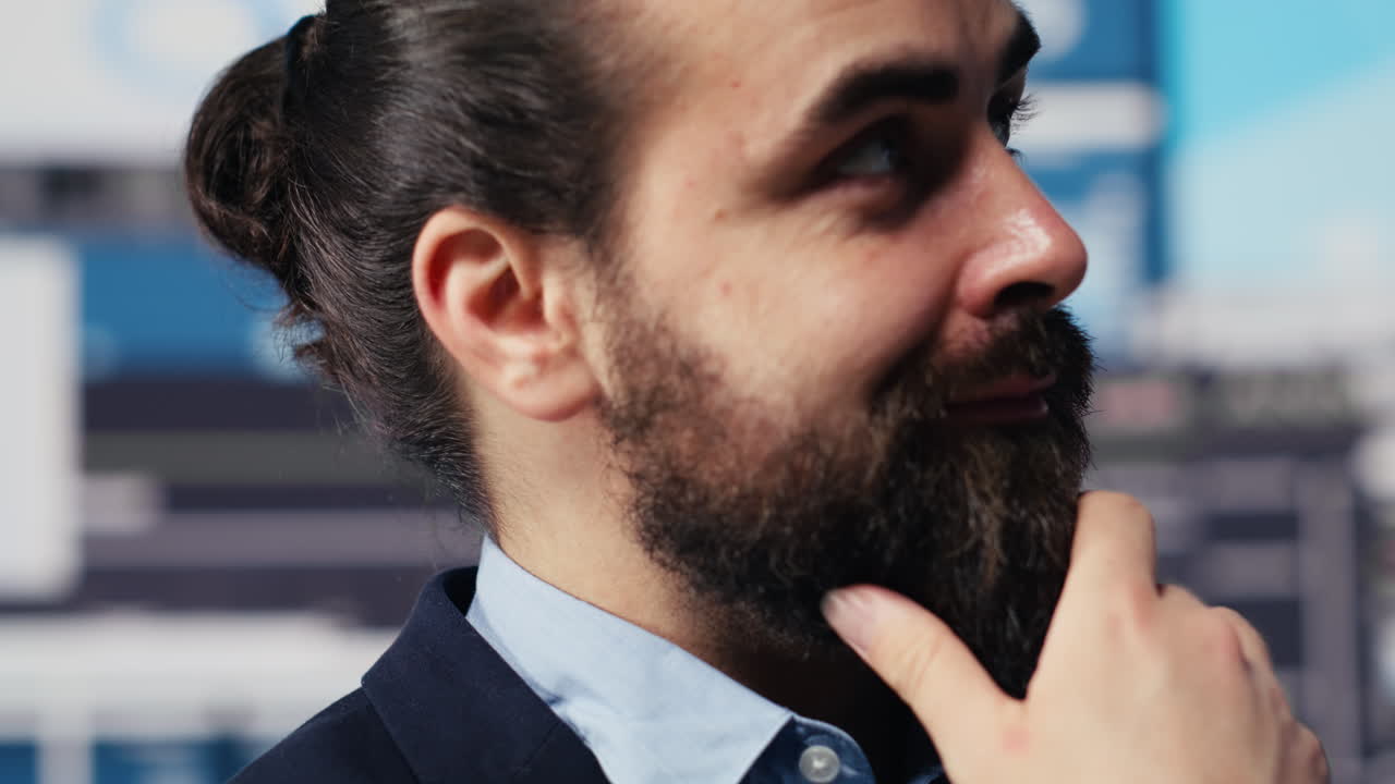 Corporate specialist reviewing financial charts and KPI dashboards,