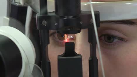 eye exam with ophthalmologist
