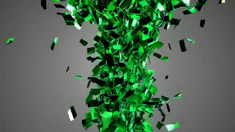 vibrant green shards motion background