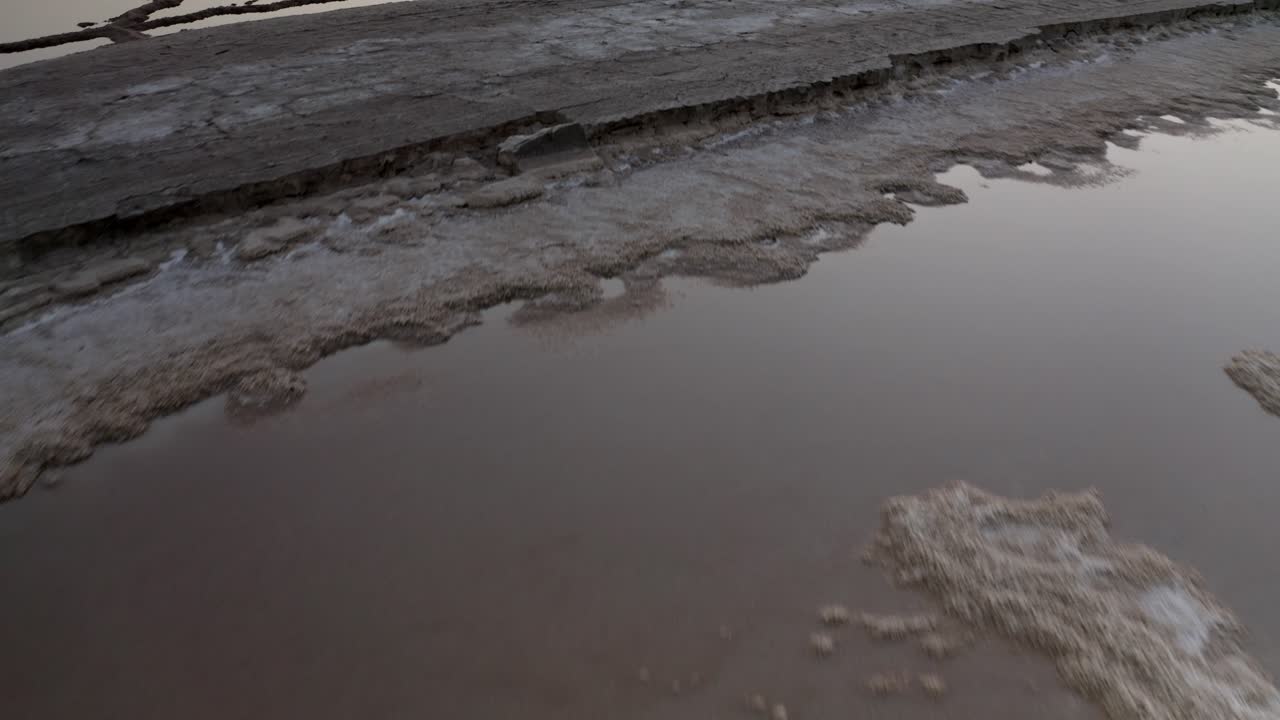 взгляд с воздуха на соляные равнины