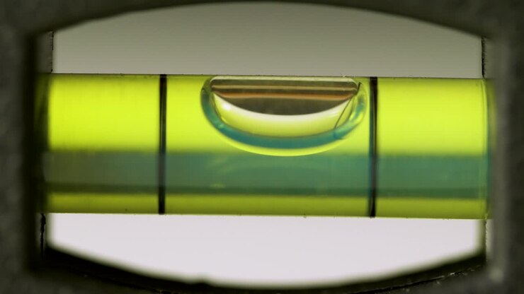 Close-up of a bubble level