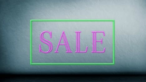 animación del texto de venta brillando en un cuadro 4k