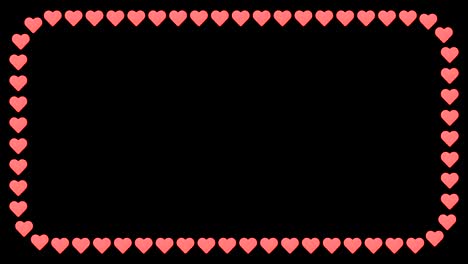 corazón amor romántico fondo rojo blanco marco rectángulo