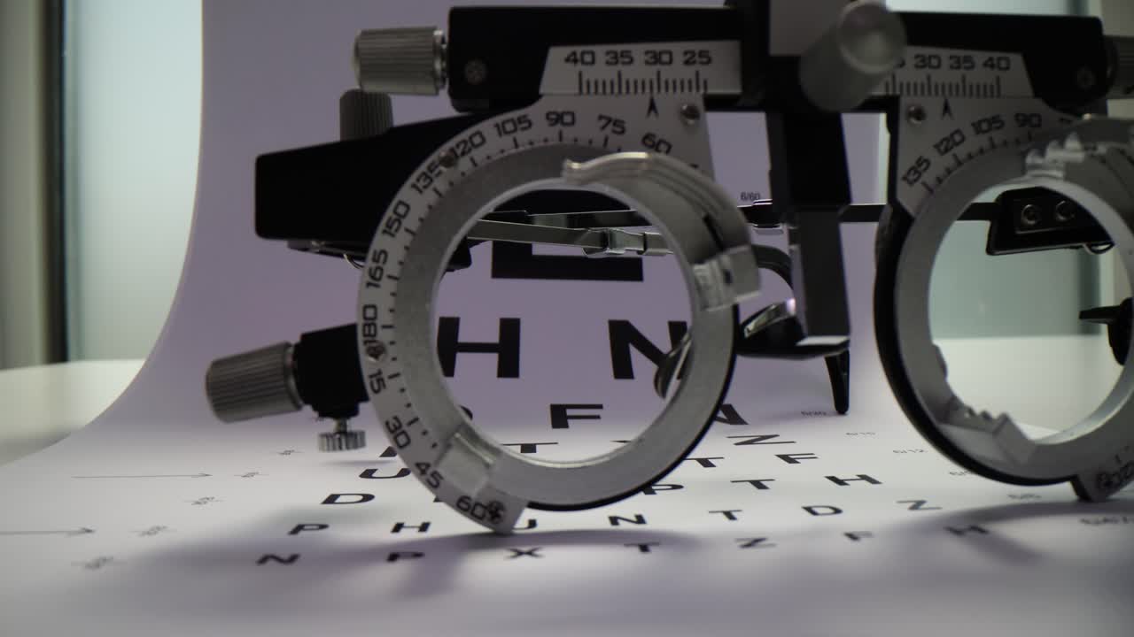 Eye Exam with Optometry Equipment