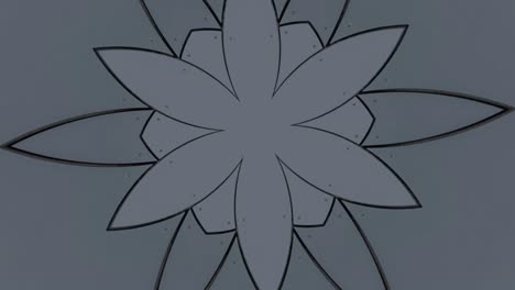 Animation-of-marijuana-leaf-forming-and-disappearing-on-grey-background