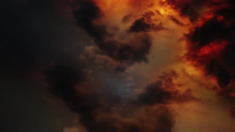 thunderstorms that occur in the clouds at sunset or sunrise