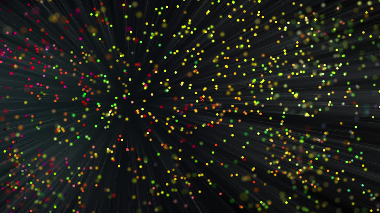 fondo abstracto con animación líneas móviles con extremos brillantes