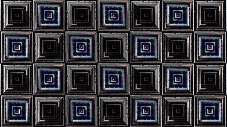 Futuristic Abstract background with Animated light shining lines square shapes