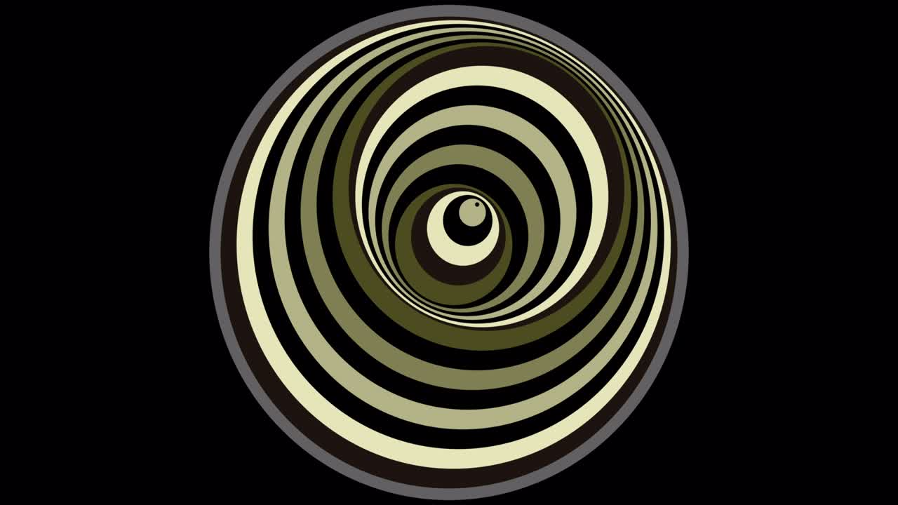 4 animaciones de círculo trippy en bucle