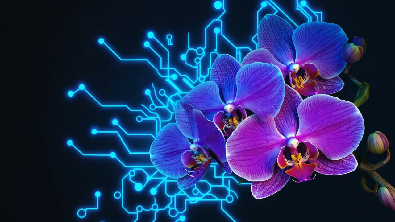 Digital Orchids: Nature Meets Technology