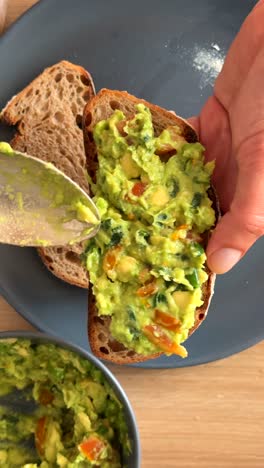 avocado toast with guacamole