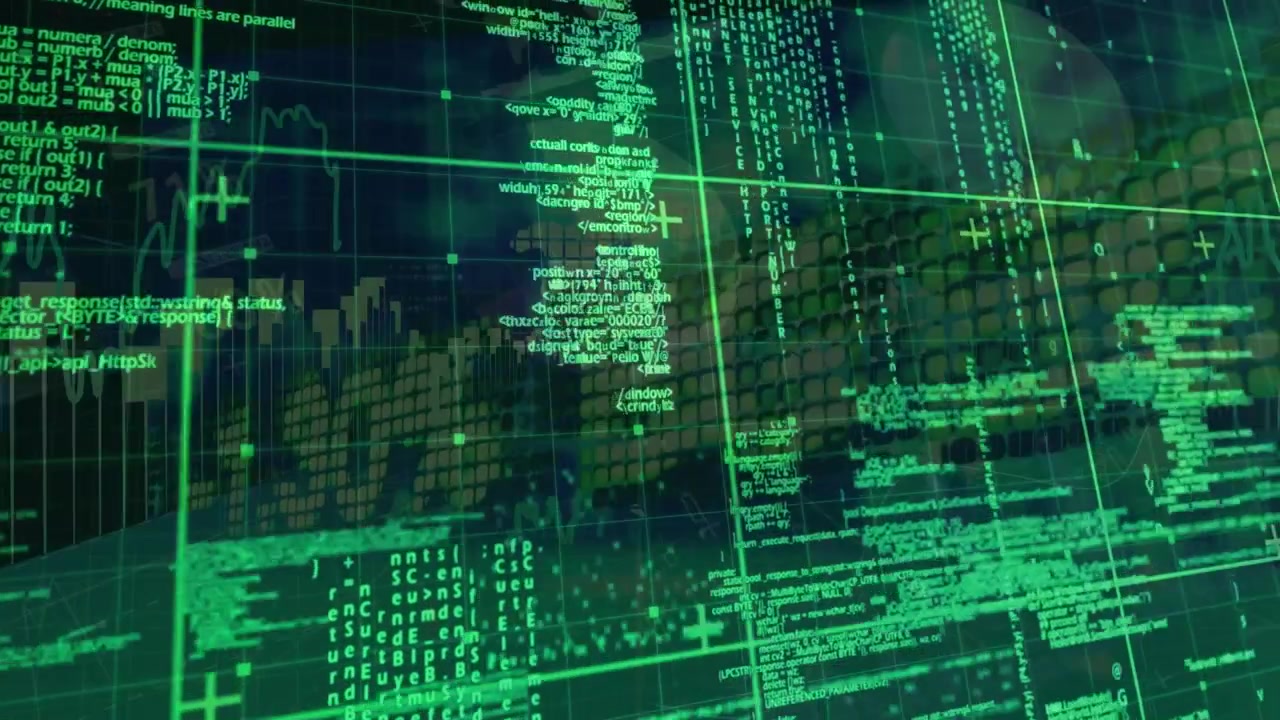 Animazione dell'elaborazione di dati finanziari su griglia