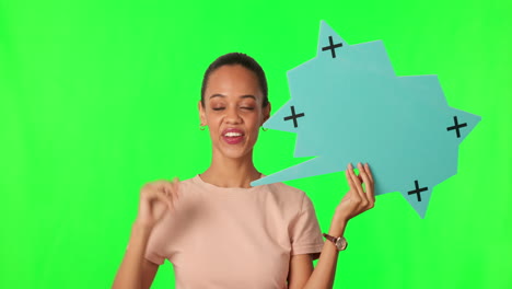 burbuja de habla, pantalla verde