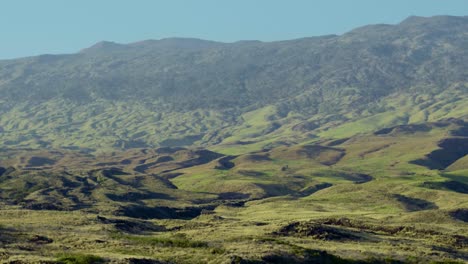 從空中看到夏威夷的毛伊島及其茂盛的綠色山丘風景