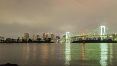 el paisaje de la ciudad de tokio durante el atardecer, vista del crepúsculo desde odaiba.
