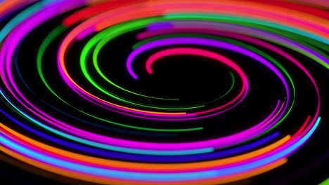 stylish creative abstract background in 4k. colored lines swirling in spiral fly along swirling path. motion design bg of particles shaping lines, helix and abstract structures. 3d render