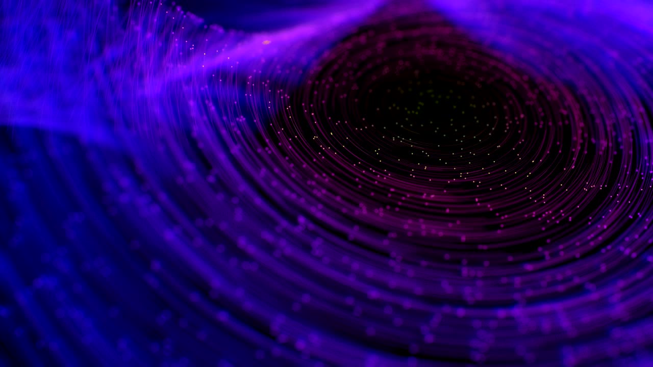 Abstract Light Trails in Orbit.