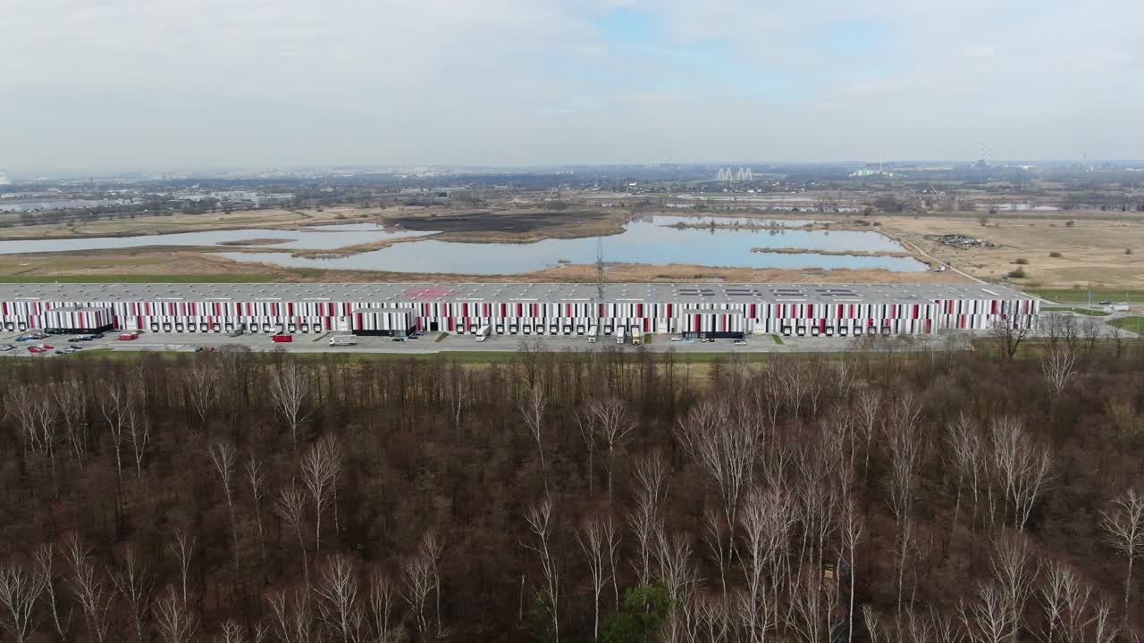 A Large Warehouse and Distribution Hub on the Outskirts of a European City