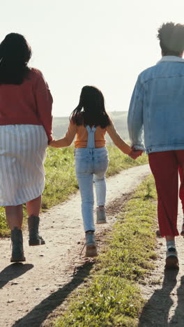 holding hands, countryside