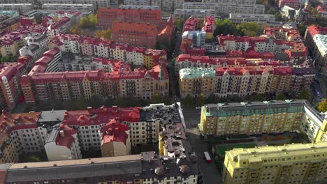 Aerial-view-of-city-of-Gothenburg-with-many-multistory-buildings