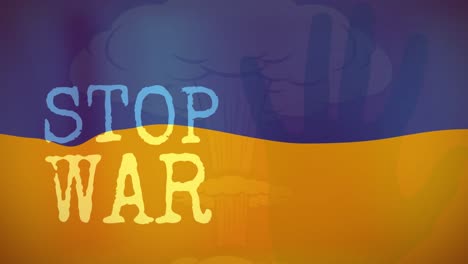 Animation-Von-„Stop-War“-Um-Die-Flagge-Der-Ukraine