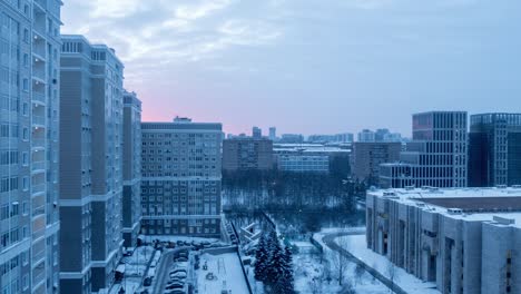 russia moscow living block night morning panorama 4k time lapse