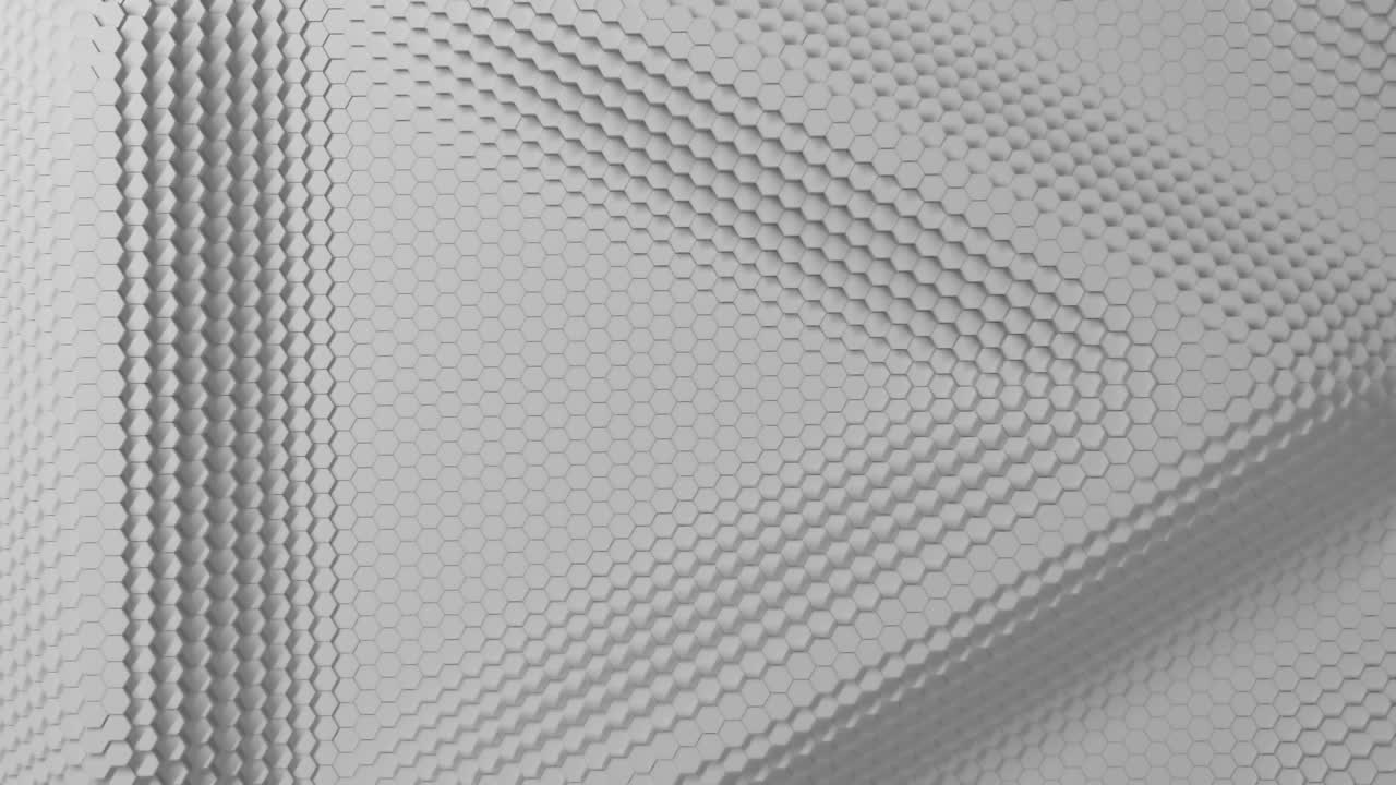 hexágono abstracto con efecto offset. animación de anillos hexágonos blancos puros. fondo abstracto para una presentación de negocios. bucle sin costuras de renderización 4k 3d. triángulo