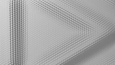 abstract hexagon with offset effect. animation of white pure hex rings. abstract background for a business presentation. seamless loop of 4k 3d rendering. triangle