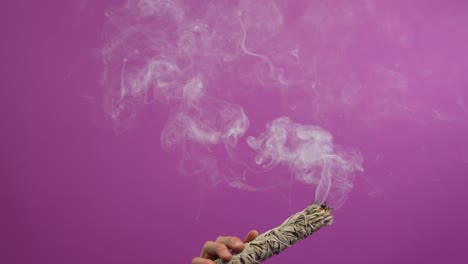 White-sage-stick-smudging-pink-backdrop