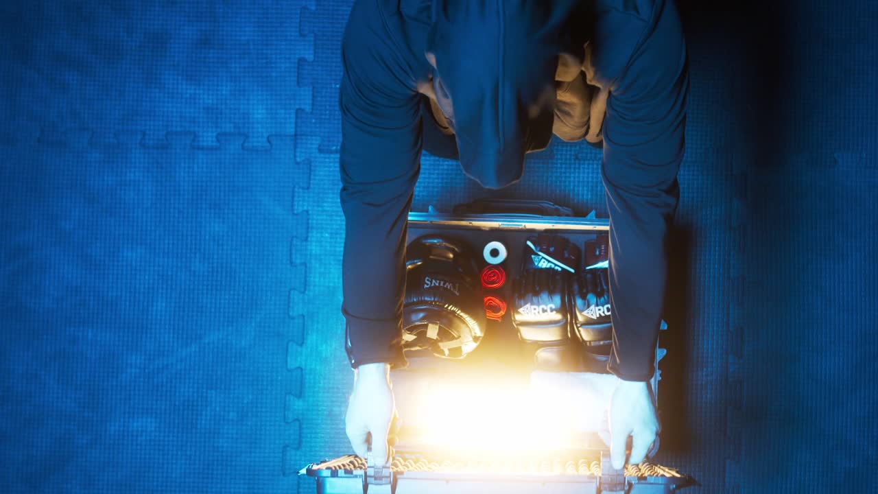 atleta preparándose para un partido de boxeo