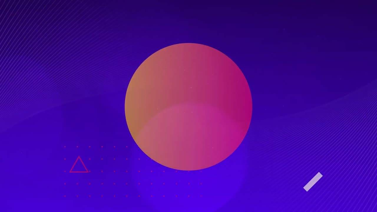 animación digital de formas abstractas coloridas que se mueven contra un fondo azul