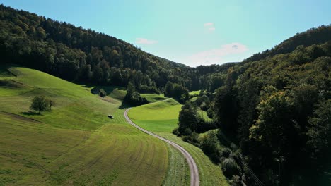 A-farmer-works-the-field-in-Switzerland